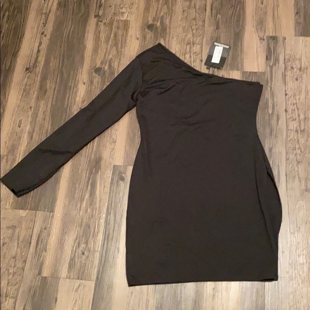 Black One Shoulder Bodycon dress